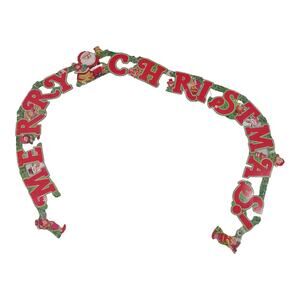 Vintage Swivel Paper Merry Christmas Banner Sign Holiday Decorations Home Decor